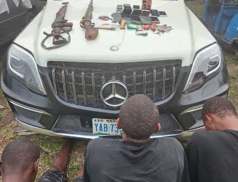 Police in Delta state kill alleged kidnapper, detain three additional suspects, seize weapons and ammunition.